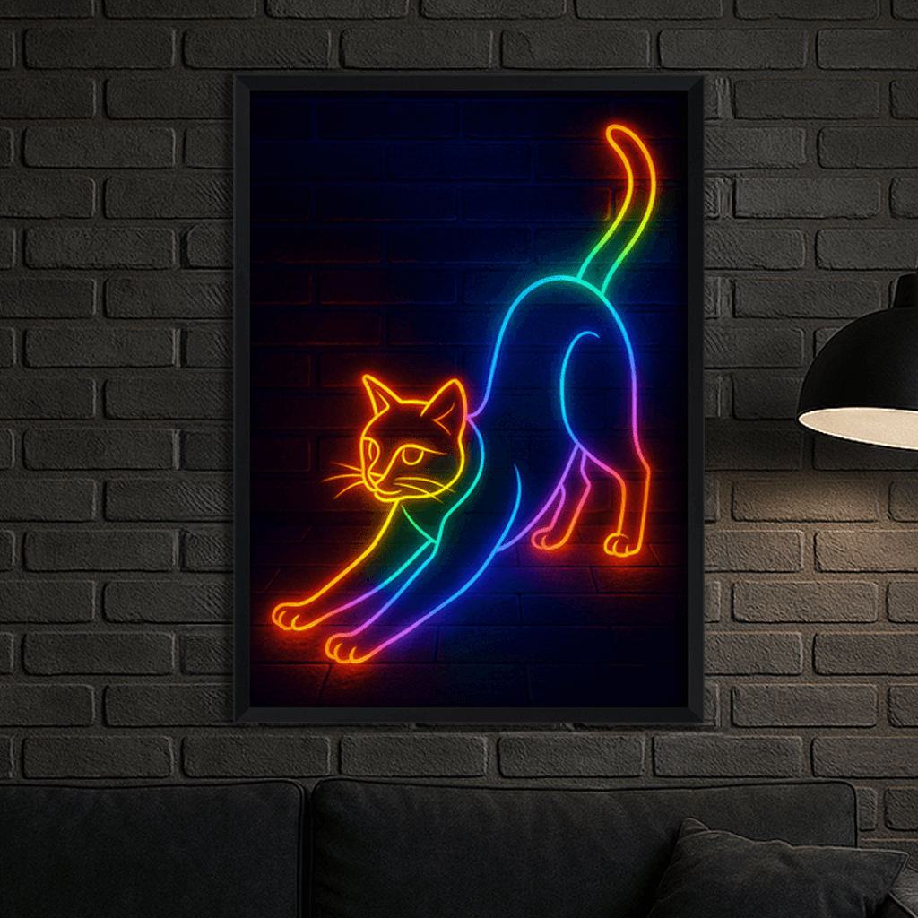 Neon stampato su forex, cornice nero, misura 50x70