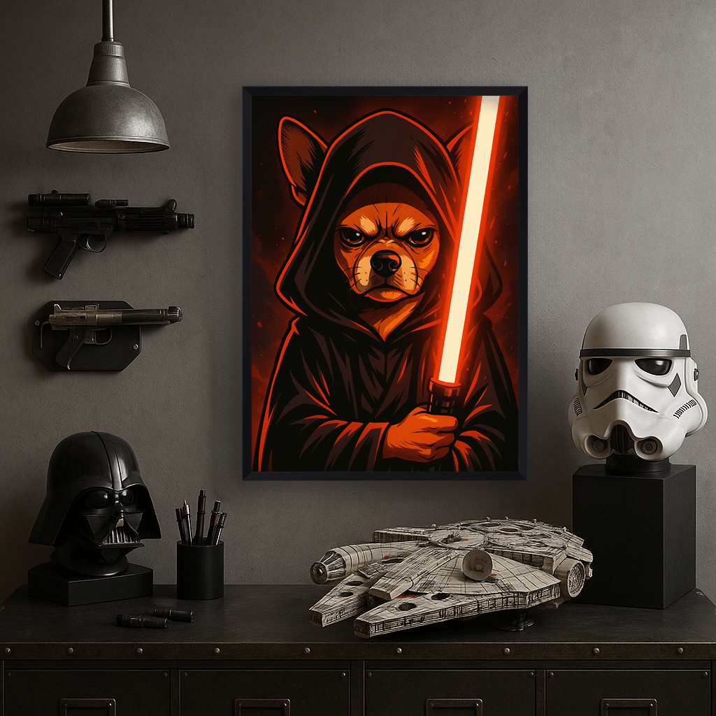 Sith Rosso stampato su forex, cornice nero, misura 40x50