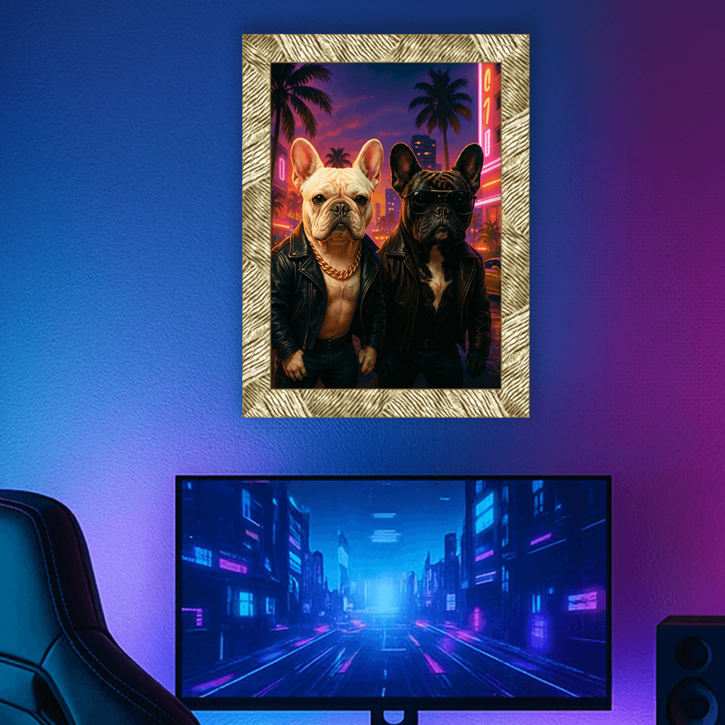 Bad Boy stampato su forex, cornice oro, misura 30x40