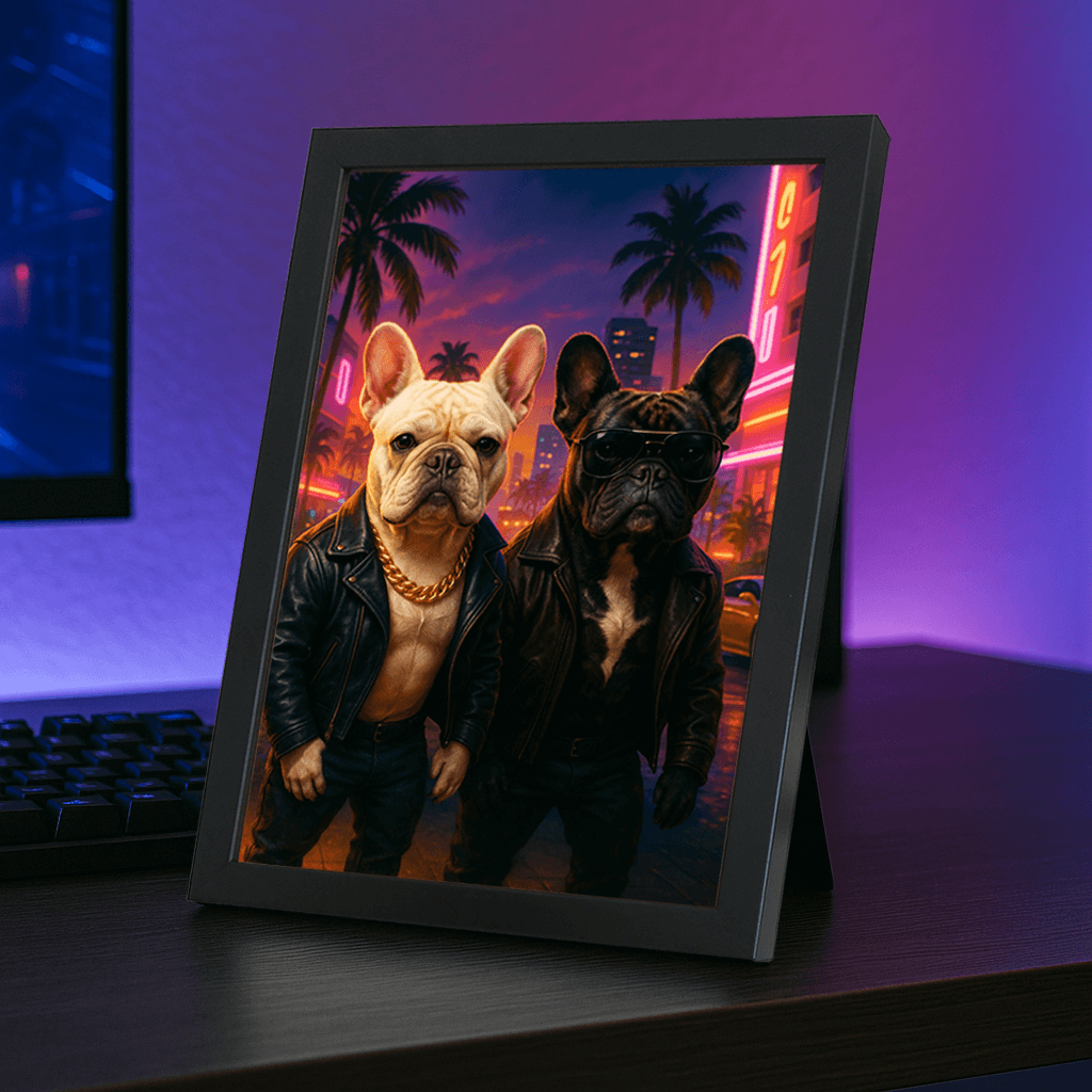 Bad Boy stampato su forex, cornice portafoto nero, misura 21x29.7