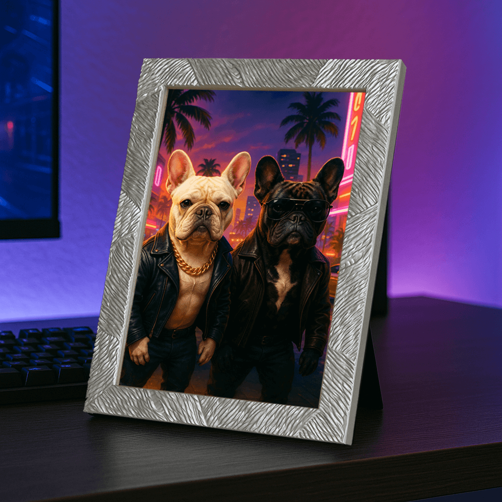Bad Boy stampato su forex, cornice portafoto argento, misura 21x29.7