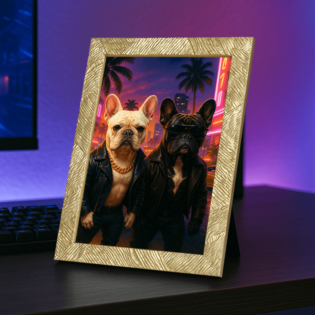 Bad Boy stampato su forex, cornice portafoto oro, misura 21x29.7