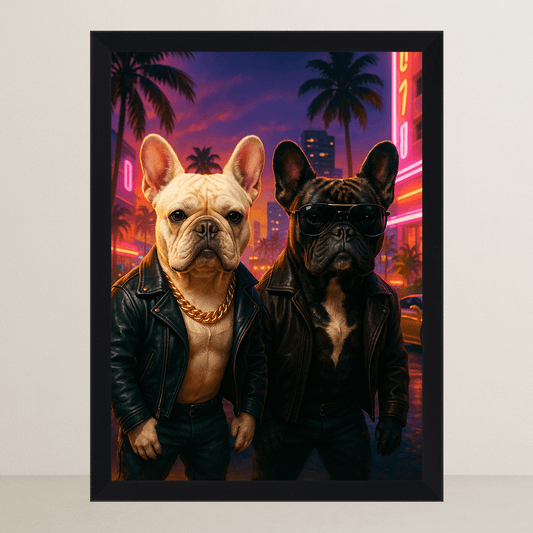 Ritratto stile Bad Boy personalizzabile stampato su forex, cornice FSC, disponibile in varie misure