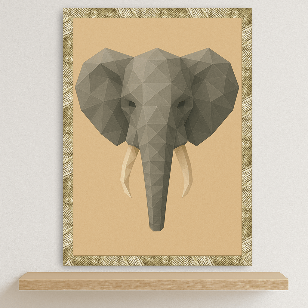 Quadri stampe d'autore Elefante Poly Art | Incorniciamoci
