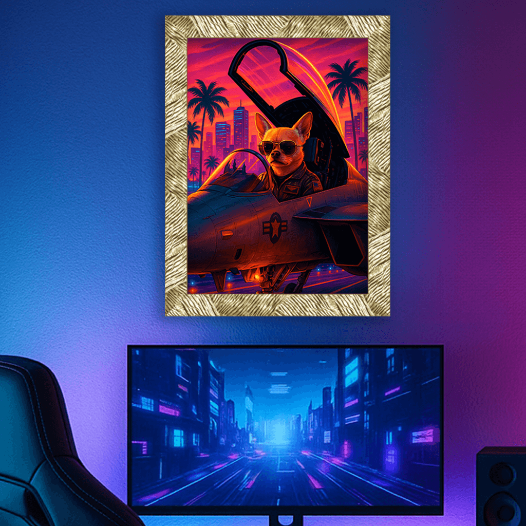 Ritratto personalizzato stile Top Gun | Incorniciamoci