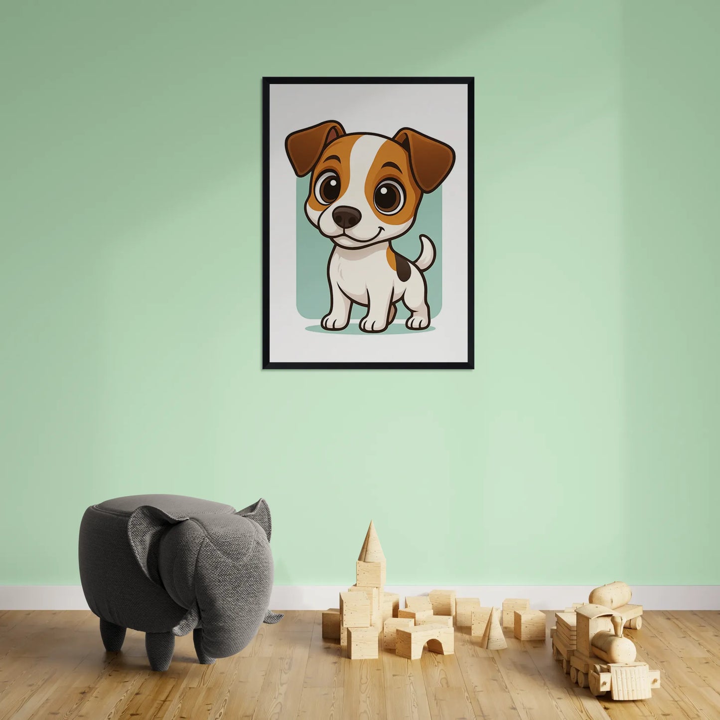 Jack Russell Terrier in stile Chibi
