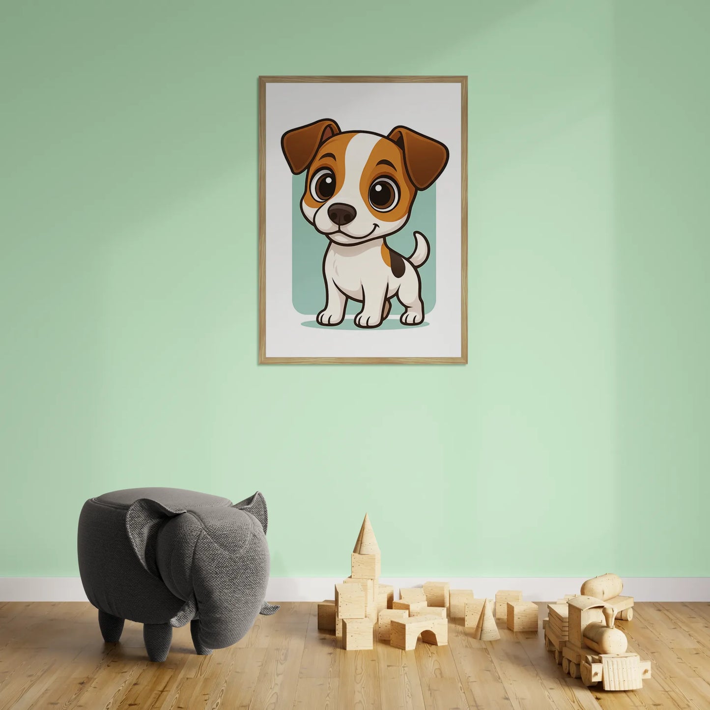 Jack Russell Terrier in stile Chibi