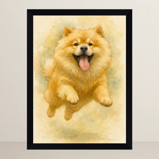 Chow chow Acquarello