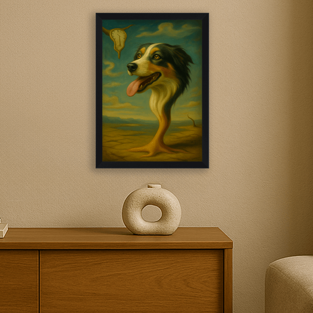 Dalì stampato su forex, cornice nero, misura 30x40