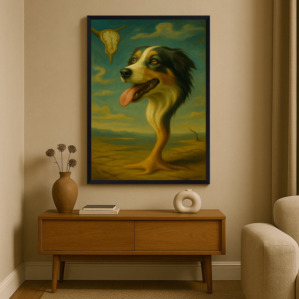 Dalì stampato su forex, cornice nero, misura 40x50