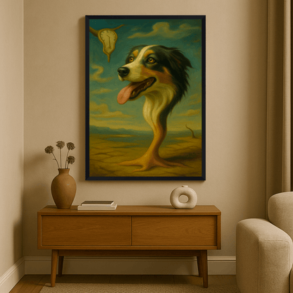 Dalì stampato su forex, cornice nero, misura 40x50