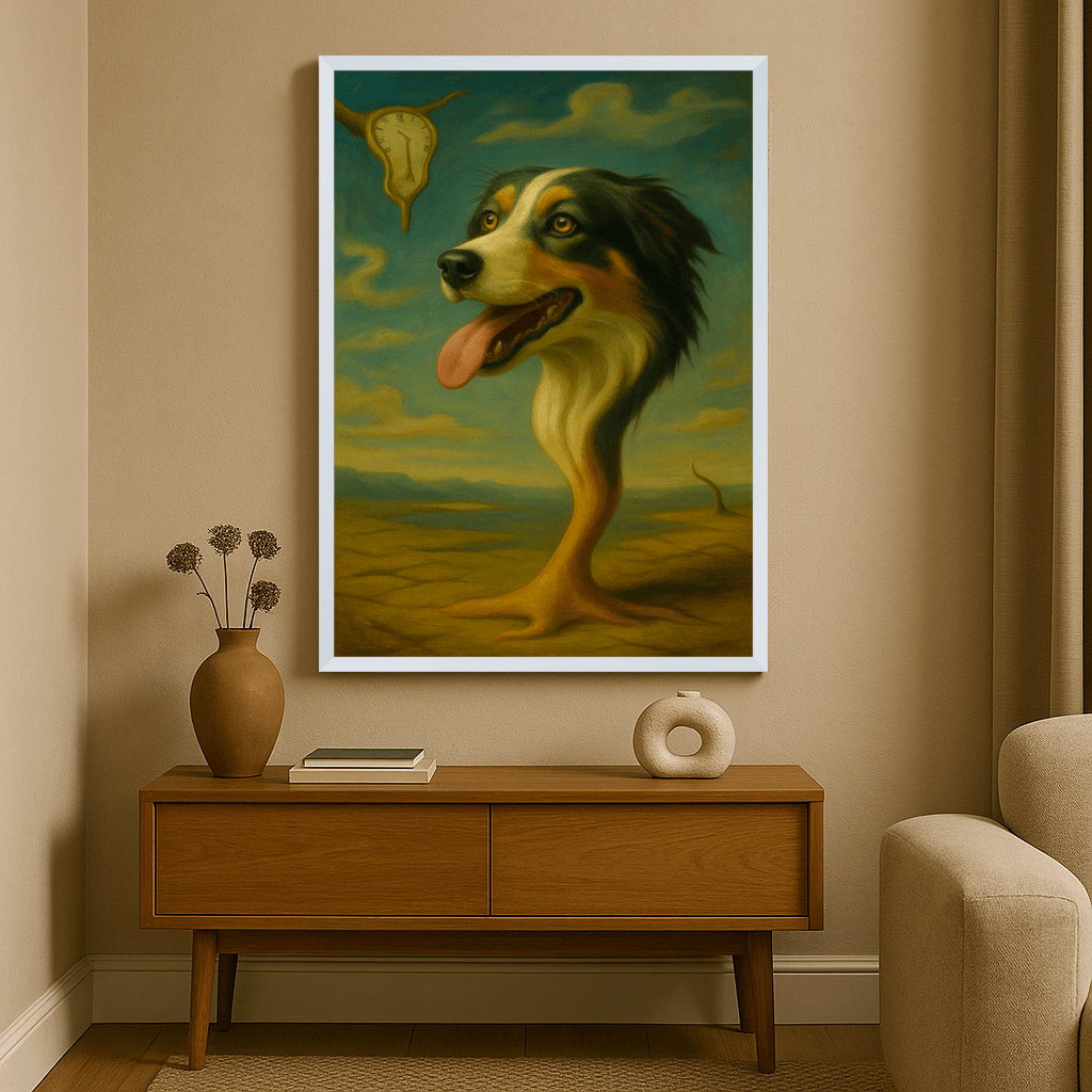 Dalì stampato su forex, cornice bianco, misura 40x50