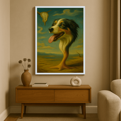 Dalì stampato su forex, cornice bianco, misura 40x50