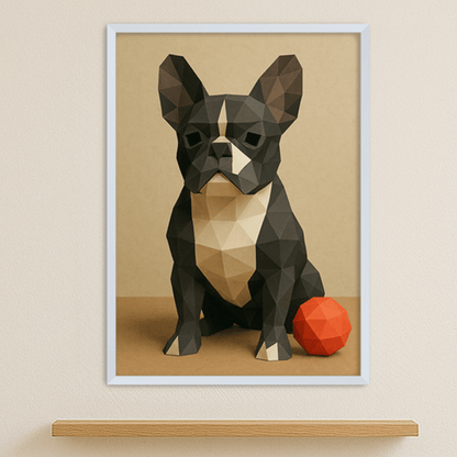 Low Poly stampato su forex, cornice bianco, misura 50x70