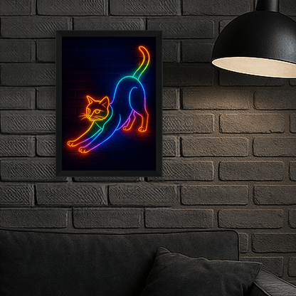 Neon stampato su forex, cornice nero, misura 30x40