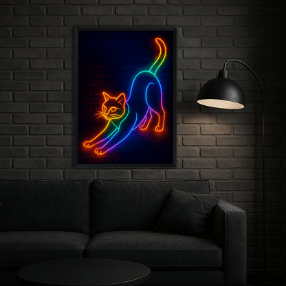 Neon stampato su forex, cornice nero, misura 40x50