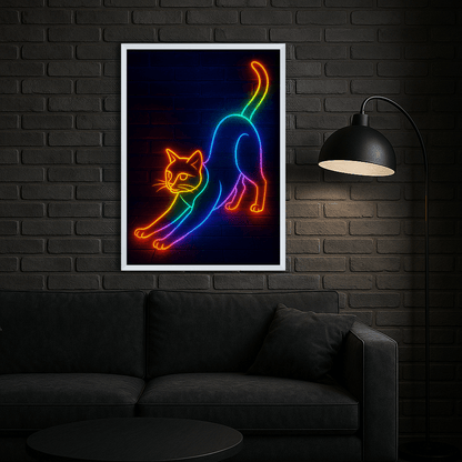 Neon stampato su forex, cornice bianco, misura 40x50