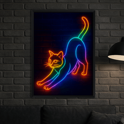 Neon stampato su forex, cornice nero, misura 50x70