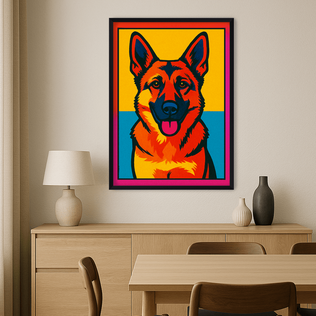 Pop Art stampato su forex, cornice nero, misura 40x50
