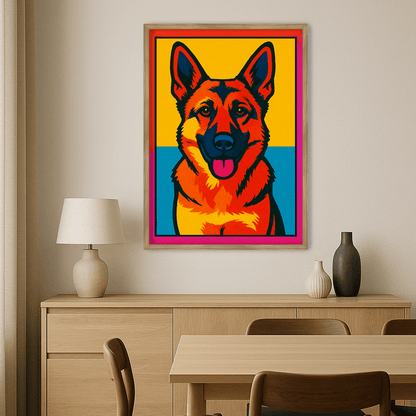 Pop Art stampato su forex, cornice legno, misura 40x50