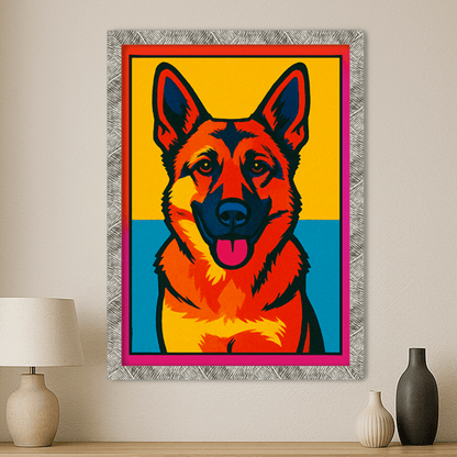 Pop Art stampato su forex, cornice argento, misura 50x70