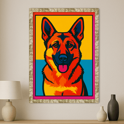 Pop Art stampato su forex, cornice oro, misura 50x70