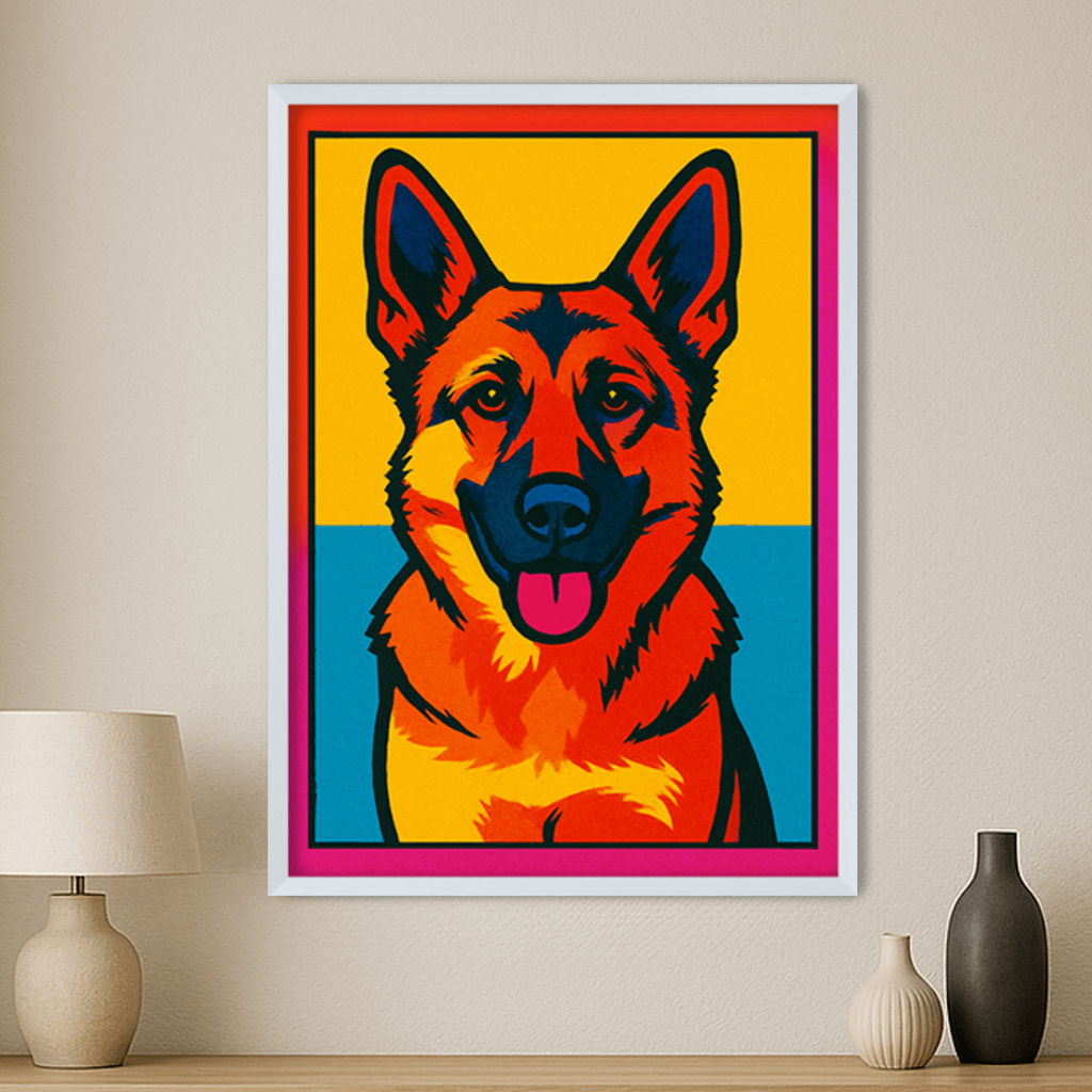 Pop Art stampato su forex, cornice bianco, misura 50x70