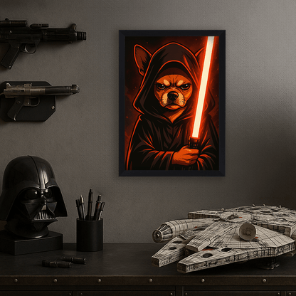 Sith Rosso stampato su forex, cornice nero, misura 30x40