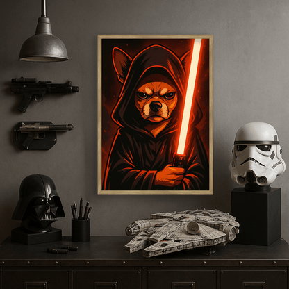 Sith Rosso stampato su forex, cornice legno, misura 40x50