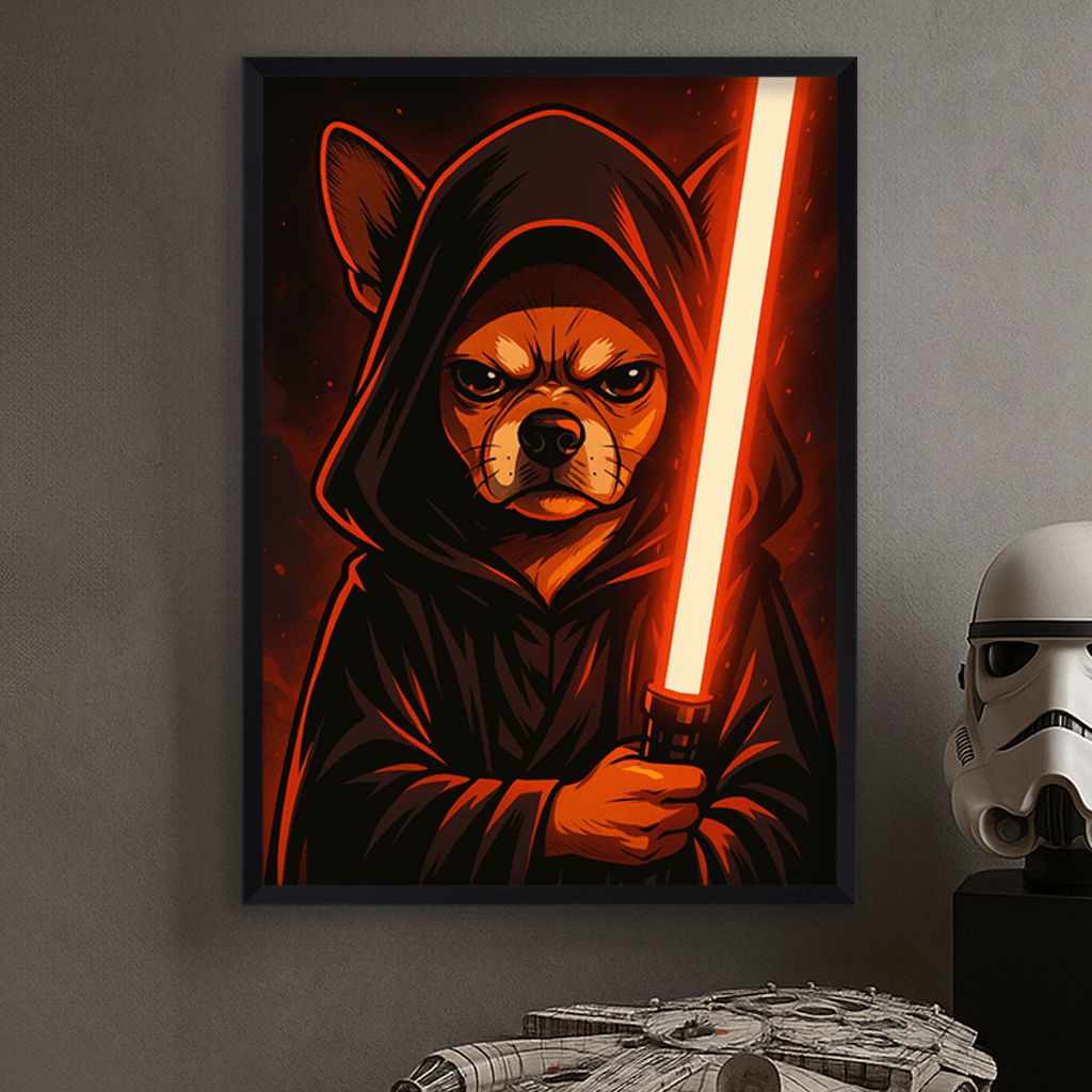 Sith Rosso stampato su forex, cornice nero, misura 50x70