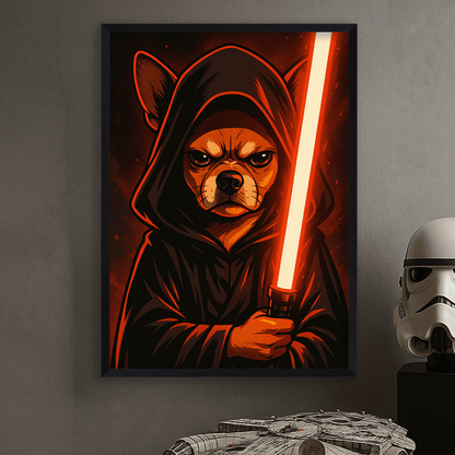 Sith Rosso stampato su forex, cornice nero, misura 50x70