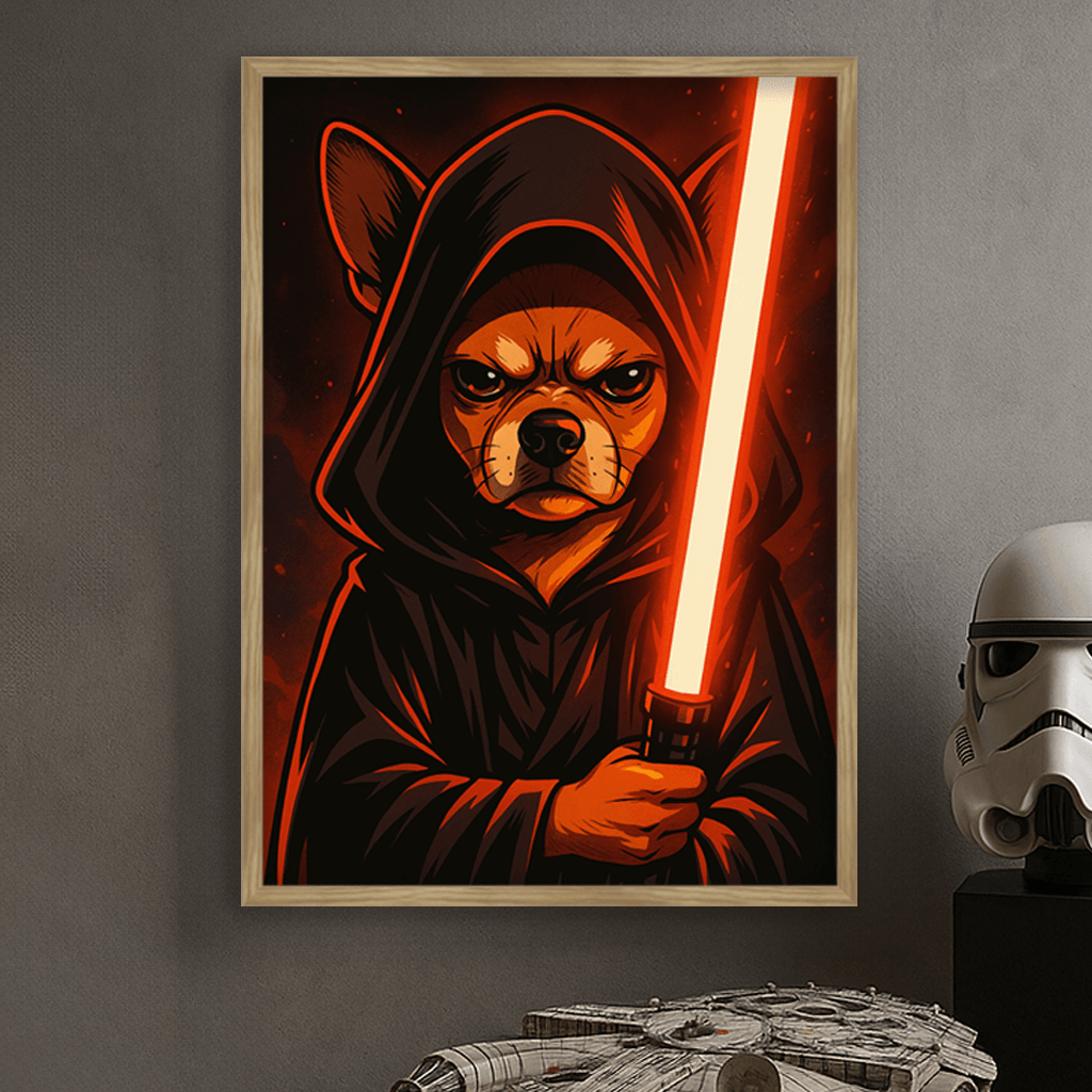 Sith Rosso stampato su forex, cornice legno, misura 50x70
