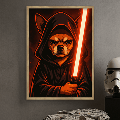 Sith Rosso stampato su forex, cornice legno, misura 50x70