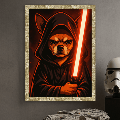 Sith Rosso stampato su forex, cornice oro, misura 50x70