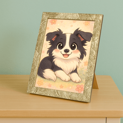Super Dolce stampato su forex, cornice portafoto oro, misura 21x29.7