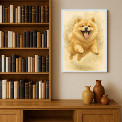Acquarello stampato su forex, cornice bianco, misura 40x50
