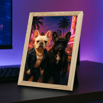 Bad Boy stampato su forex, cornice portafoto legno, misura 21x29.7