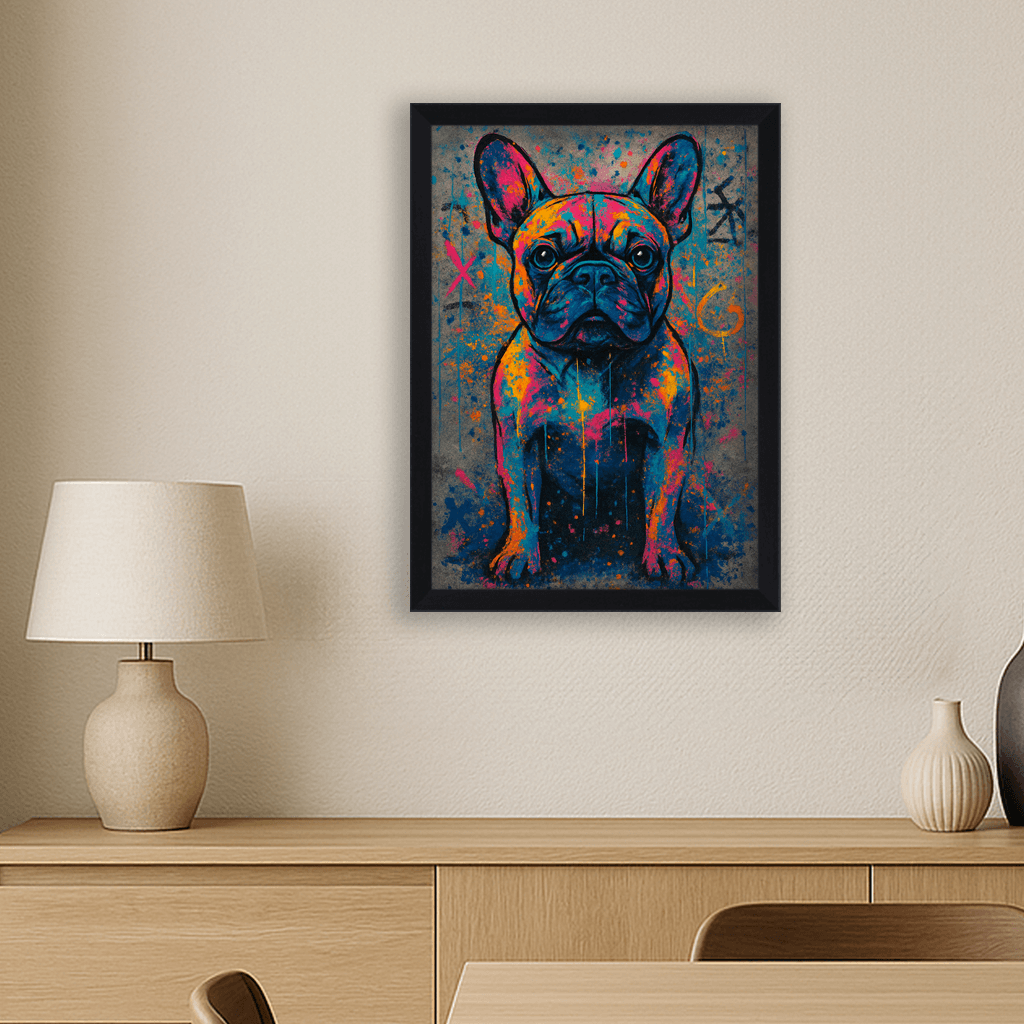 Street Art stampato su forex, cornice nero, misura 30x40