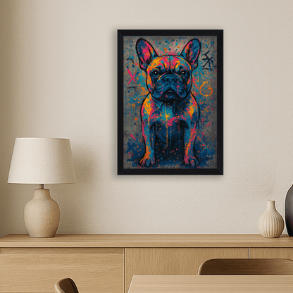 Street Art stampato su forex, cornice nero, misura 30x40