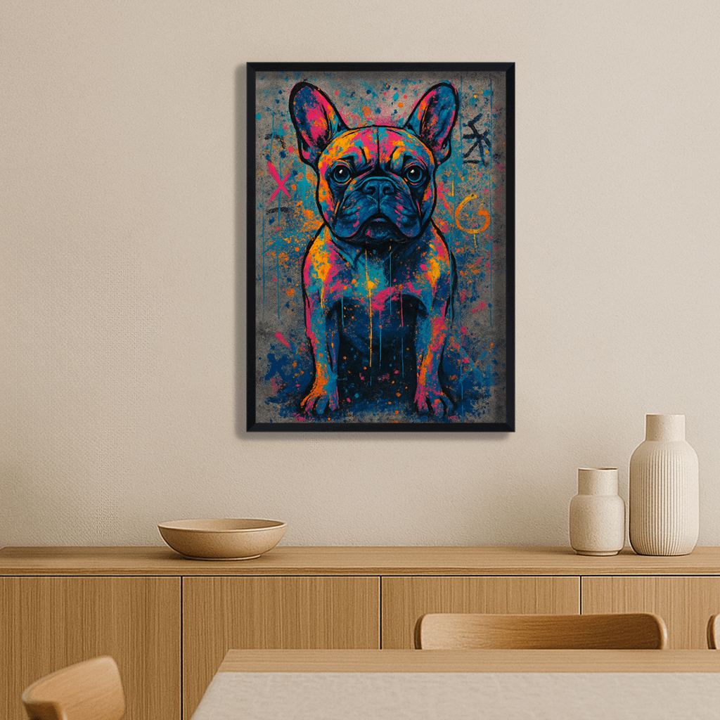 Street Art stampato su forex, cornice nero, misura 40x50