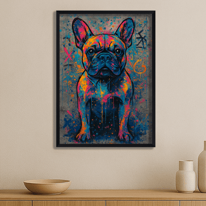 Street Art stampato su forex, cornice nero, misura 50x70