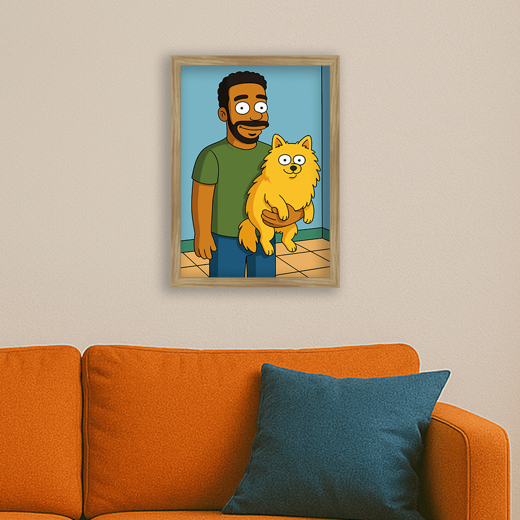 Yellow stampato su forex, cornice legno, misura 30x40