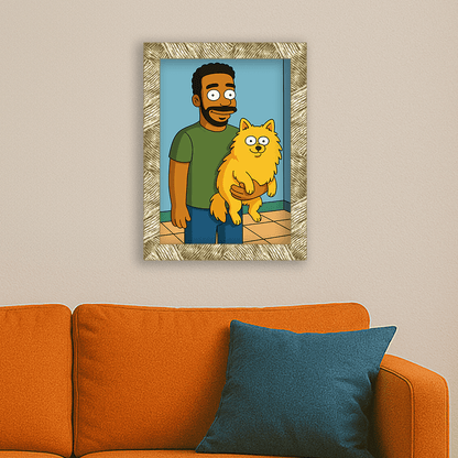 Yellow stampato su forex, cornice oro, misura 30x40