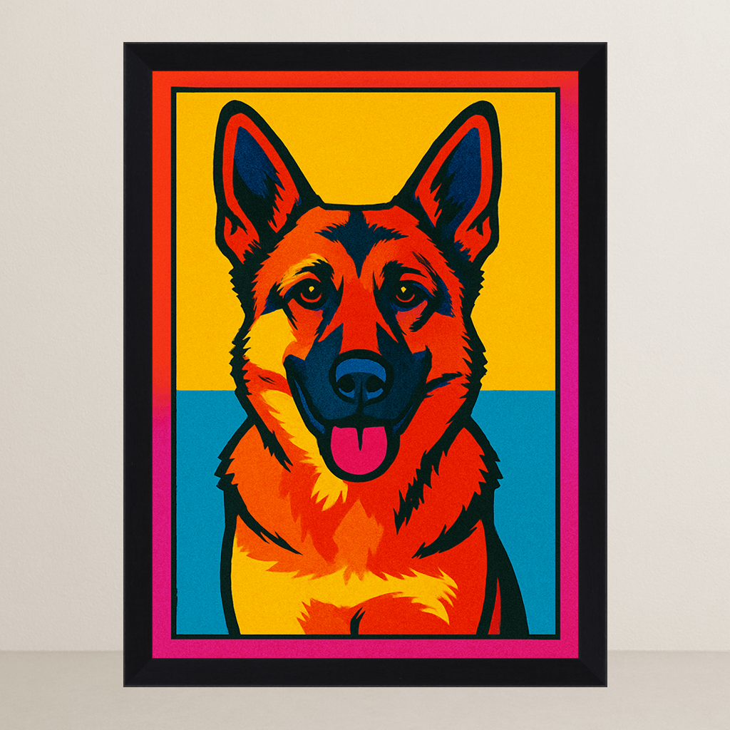 Ritratto stile Pop Art personalizzabile stampato su forex, cornice FSC, disponibile in varie misure