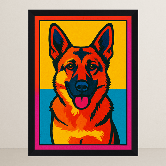 Ritratto stile Pop Art personalizzabile stampato su forex, cornice FSC, disponibile in varie misure