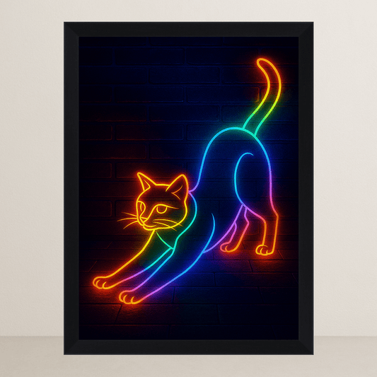 Ritratto stile Neon personalizzabile stampato su forex, cornice FSC, disponibile in varie misure