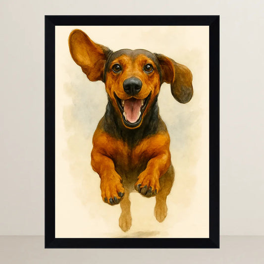 Quadri stampe d'autore Bassotto Acquarello | Incorniciamoci