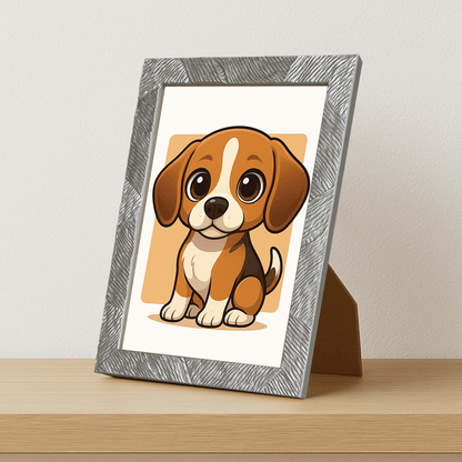 Quadri stampe d'autore Beagle in stile Chibi | Incorniciamoci