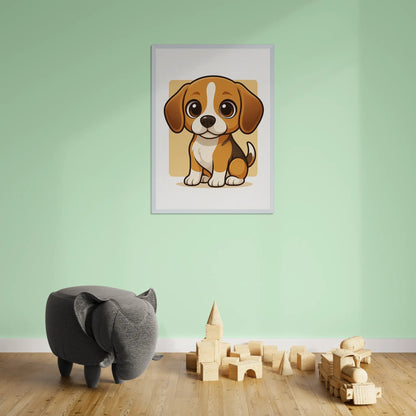 Quadri stampe d'autore Beagle in stile Chibi | Incorniciamoci