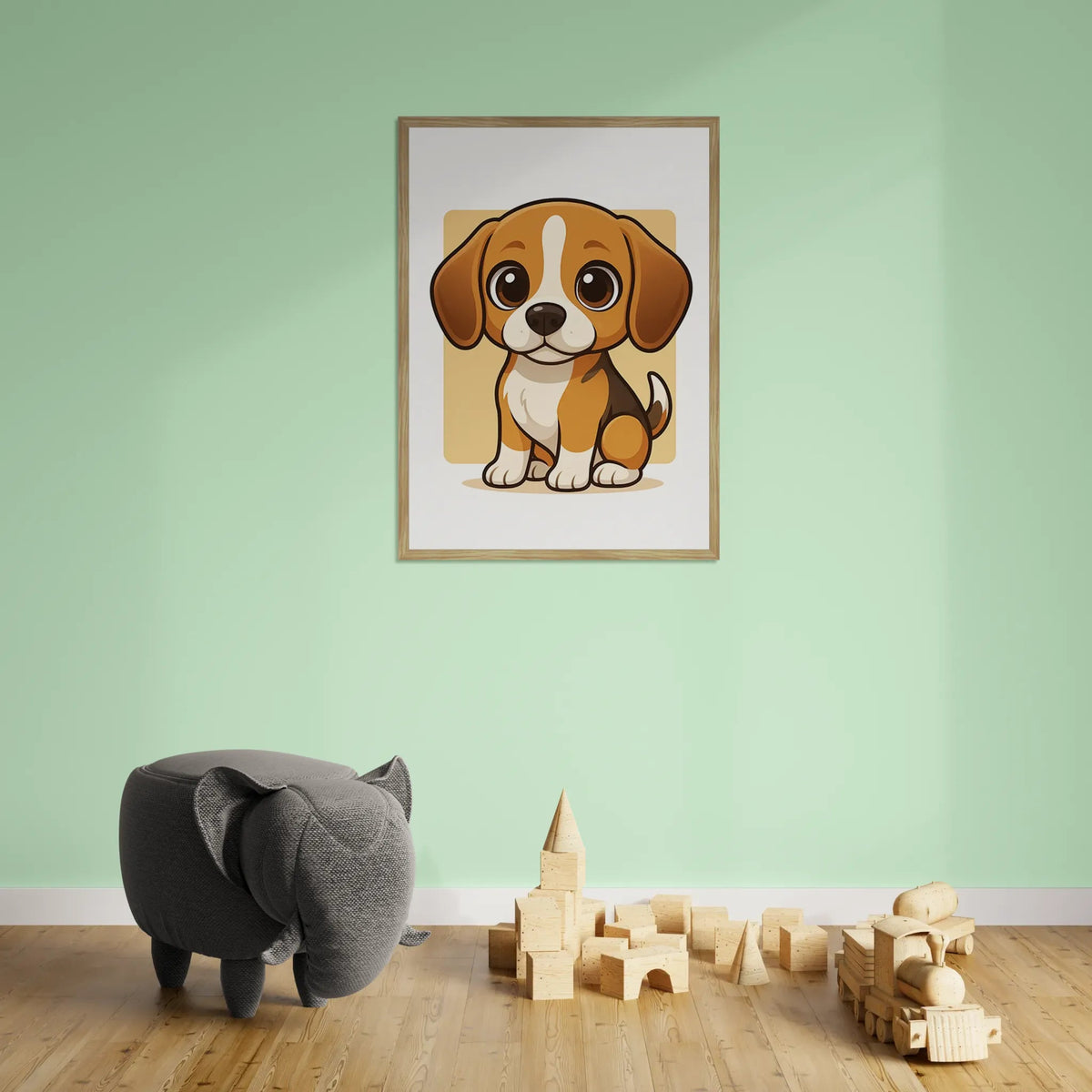 Quadri stampe d'autore Beagle in stile Chibi | Incorniciamoci